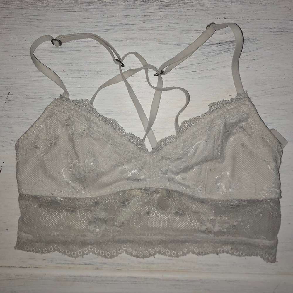 White lace bralette